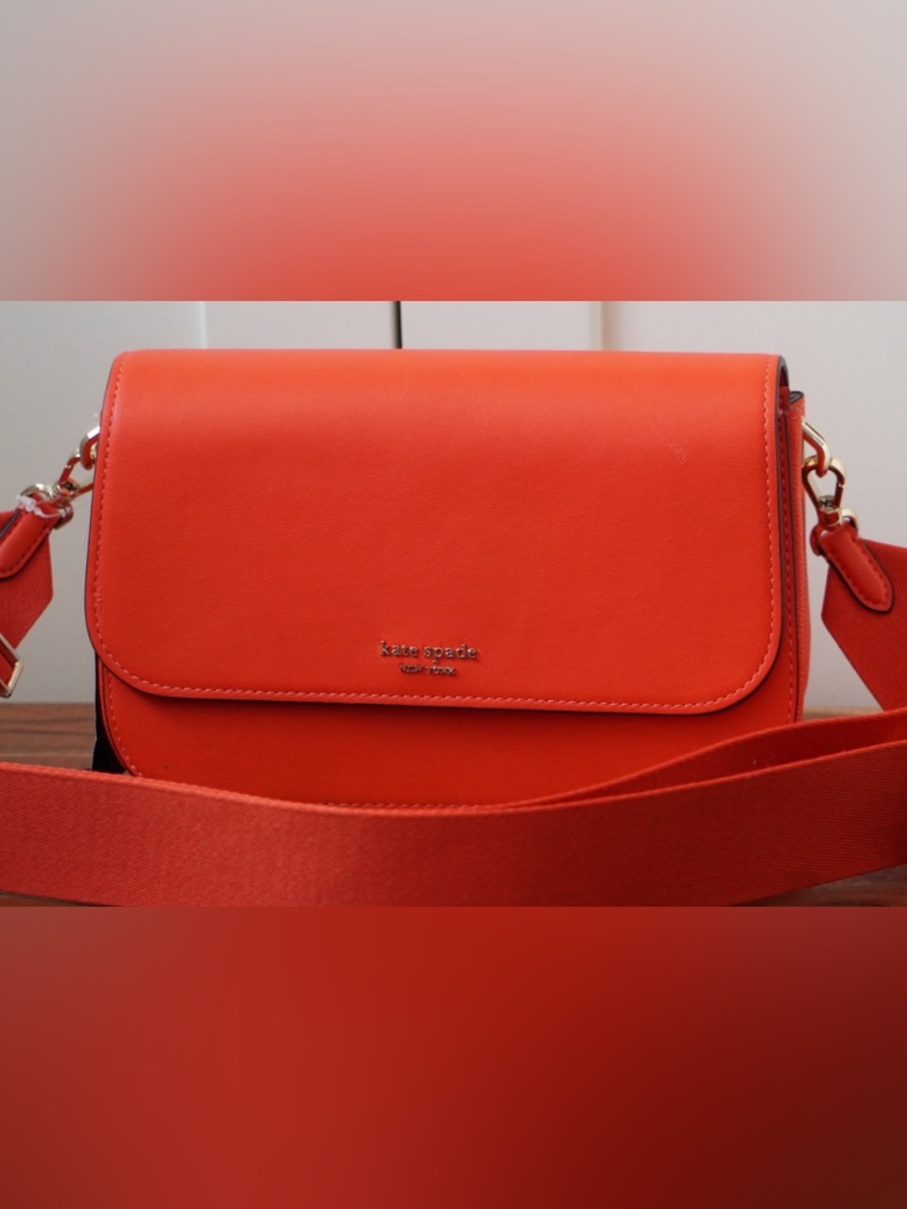 kate spade Buddie Smooth Leather Medium Satchel Magma Orange NWT - Picture 11 of 16